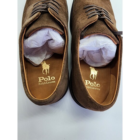 Polo Ralph Lauren Asher Derby Brown Suede Dress Shoes Size 8.5 D Lace Up Leather main image 12